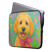 Preppy Golden Doodle Laptopschutzhülle (Vorderseite Links)