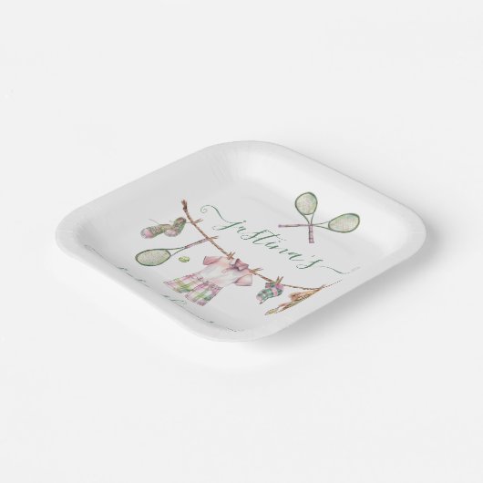 Preppy Golf Baby Dusche Pappteller (Gewinkelt)