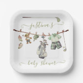 Preppy Golf Baby Dusche Pappteller (Vorderseite)