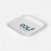 Preppy Golf Blue Green Rauten Custom Pappteller (Gewinkelt)