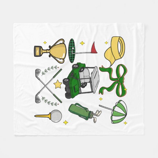 Preppy Golf Coquette Fleecedecke (Vorderseite (Horizontal))