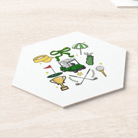 Preppy Golf Coquette Untersetzer (angewinkelt)