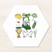 Preppy Golf Coquette Untersetzer (Vorderseite)