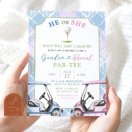 Preppy Golf Gender Reveve Einladung