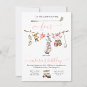 Preppy Golf Girl Birthday Party Einladung (Vorderseite)