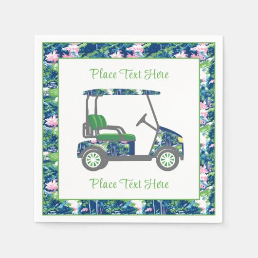 Preppy Golf Print Golf Cart Serviette (Vorderseite)