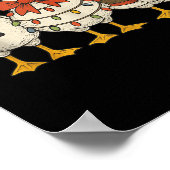 Preppy Goose Christmas Crew 2025 Funny Santa Funny Poster (Ecke)