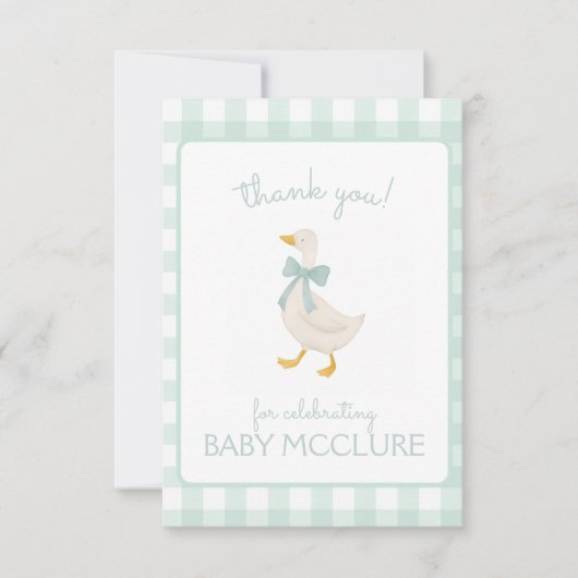 Preppy Goose Dankeskarte (Vorderseite)