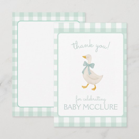 Preppy Goose Dankeskarte (Vorne/Hinten)