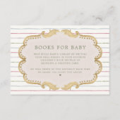 Preppy Grandmillennial Books for Baby Shower Begleitkarte (Vorderseite)