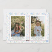 Preppy Grandmillennial Christmas Monogram Wappen Feiertagskarte (Rückseite)