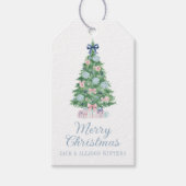 Preppy Grandmillennial Christmas Tree Geschenkanhänger (Vorderseite)