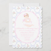 Preppy Grandmillennial Doland Me Pink Bows Einladung (Vorderseite)