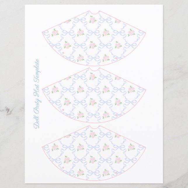 Preppy Grandmillennial Doll Paper Party (Vorderseite)