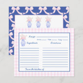 Preppy Grandmillennial Ginger Jar Bow Rezept Card (Vorne/Hinten)
