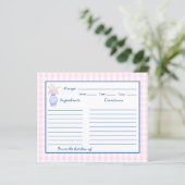 Preppy Grandmillennial Ginger Jar Bow Rezept Card (Stehend Vorderseite)
