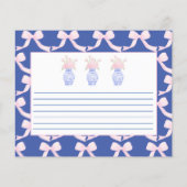 Preppy Grandmillennial Ginger Jar Bow Rezept Card (Rückseite)