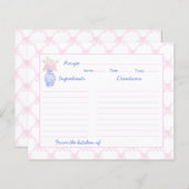 Preppy Grandmillennial Ginger Jar Bow Rezept Card (Vorne/Hinten)