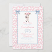 Preppy Grandmillennial Niedlich Cow Moo Moo Birthd Einladung (Vorderseite)