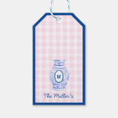 Preppy Grandmillennial Personalisiert Ginger Jar Geschenkanhänger (Vorderseite)