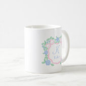 Preppy Grandmillennial Personalisiert Monogram Wap Kaffeetasse (VorderseiteRechts)