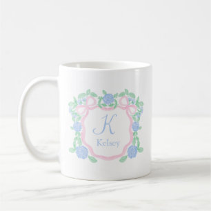 Preppy Grandmillennial Personalisiert Monogram Wap Kaffeetasse