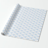 Preppy Grandmillennial Watercolor Blue Bows Geschenkpapier (Ungerollt)