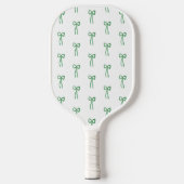 Preppy Green Bows for May oder Saint Patrick's Day Pickleball Schläger (Vorderseite)