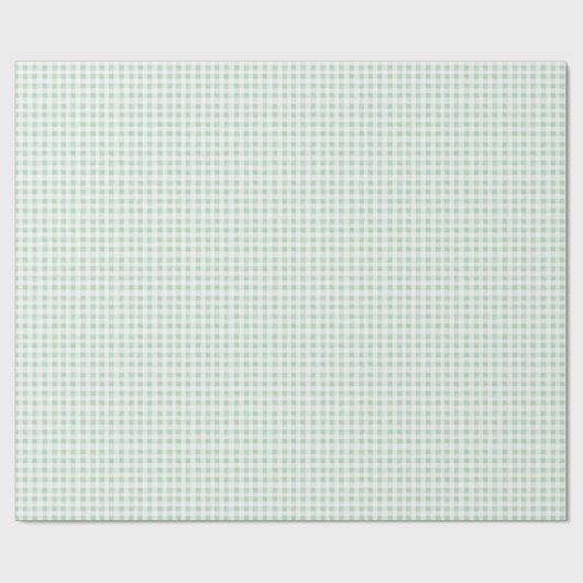 Preppy Green Gingham Geschenkpapier (Flach)