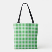 Preppy Green Gingham Tasche (Rückseite)