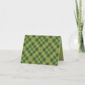 Preppy Green Karierte fette Monogramm geklappt (Rückseite)