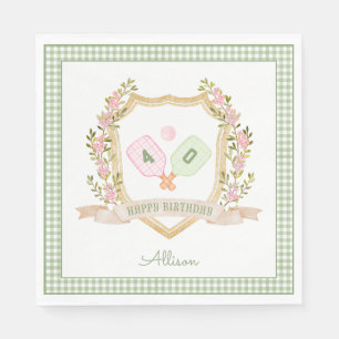 Preppy Green Pickle Ball   Benutzerdefiniertes Geb Serviette