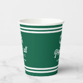 Preppy Green Pickleball Club Custom Wappen Party Pappbecher (Links)