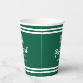 Preppy Green Pickleball Club Custom Wappen Party Pappbecher (Rechts)