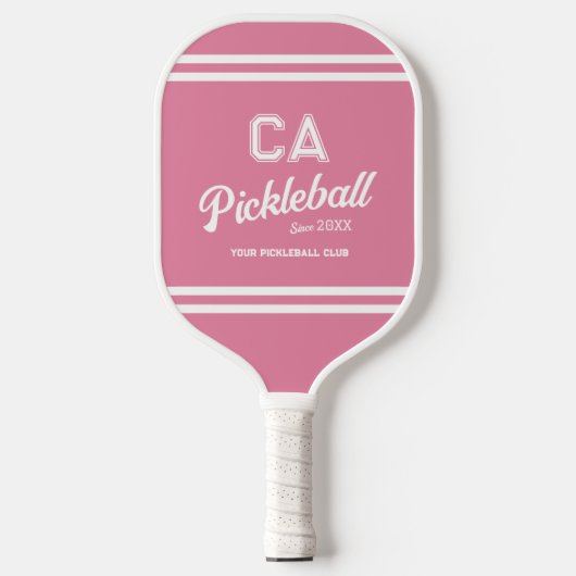Preppy Green Pickleball Club Custom Wappen Party Pickleball Schläger (Vorderseite)