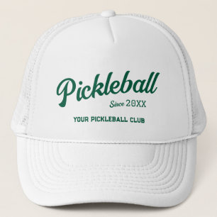Preppy Green Pickleball Club Custom Wappen Party Truckerkappe