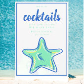 Preppy Green Starfish Cocktail Party Einladung