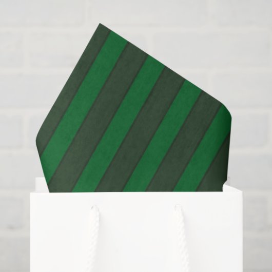 Preppy Green Strip Tissue Seidenpapier (Geschenktüte)