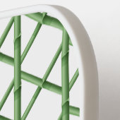 Preppy Green Trellis Bamboo Small Pattern Monogram Pickleball Schläger (Linke Seite)
