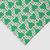 Preppy Green und Pink Wedding Gingham Pickleball Seidenpapier (Ausschnitt)