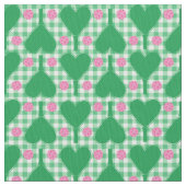 Preppy Green und Pink Wedding Pickleball Stoff (Nahaufnahme)