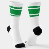 Preppy Green White Strip Tennis Racket Athletic Socken (Gewinkelt)