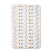 Preppy Groovy Stripe Tulip Blume Muster Badematte (Vorderseite Vertikal)