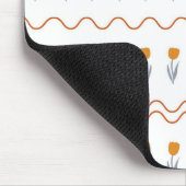 Preppy Groovy Stripe Tulip Blume Muster Mousepad (Ecke)