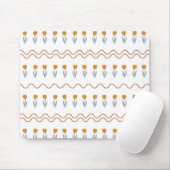 Preppy Groovy Stripe Tulip Blume Muster Mousepad (Mit Mouse)