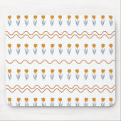Preppy Groovy Stripe Tulip Blume Muster Mousepad (Vorne)