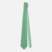 Preppy Grün und Rosa Hochzeit Gingham Pickleball Krawatte (Vorderseite)