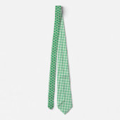 Preppy Grün und Rosa Hochzeit Gingham Pickleball Krawatte (Rückseite)