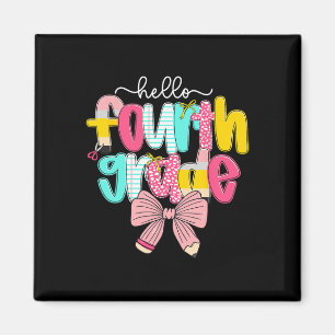 Preppy Hallo 4. Klasse Lehrer Coquette Bow Byck T Magnet