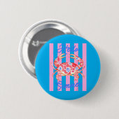 Preppy Hallo Sommer Trendy ed Krabbe Küsten Button (Vorne & Hinten)
